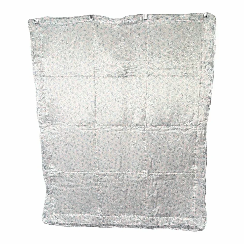 Vintage Handmade Precious Moments Quilt Baby Blanket Counting Satin Back